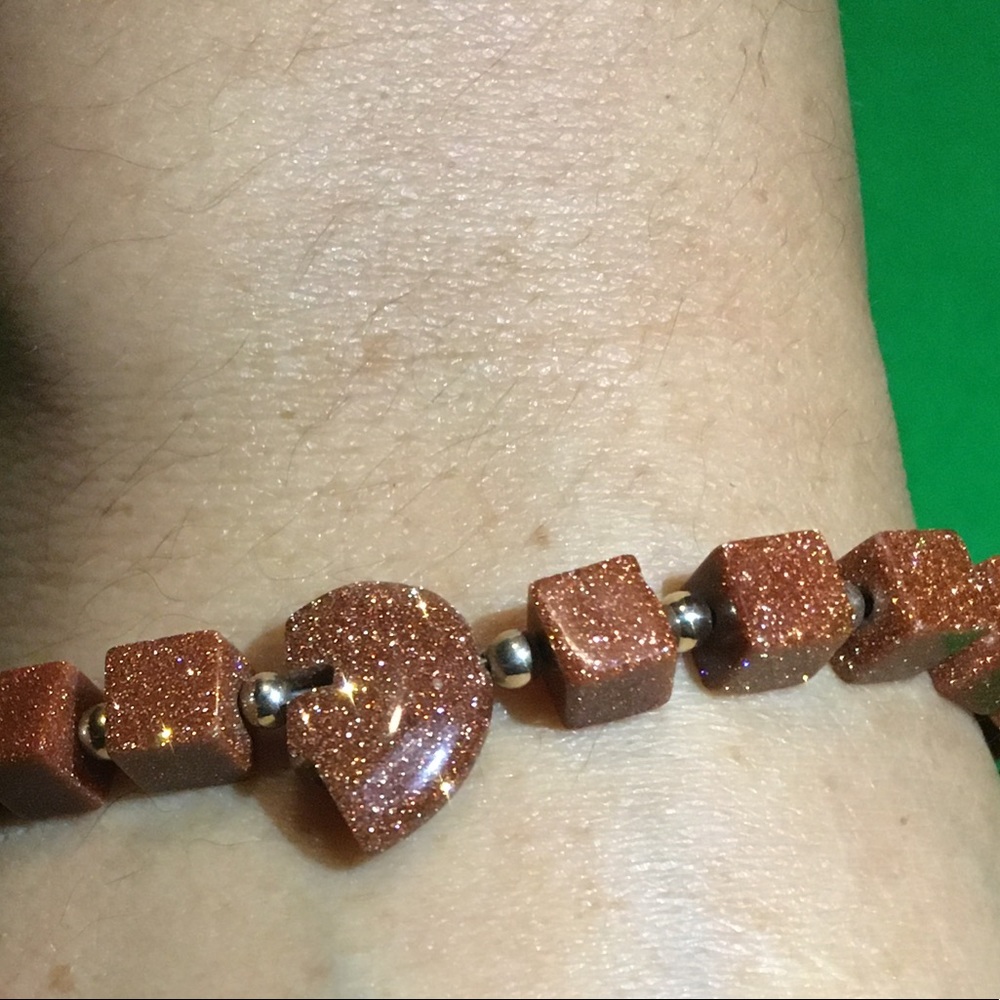 Hand beaded Native Bear bracelet